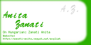 anita zanati business card